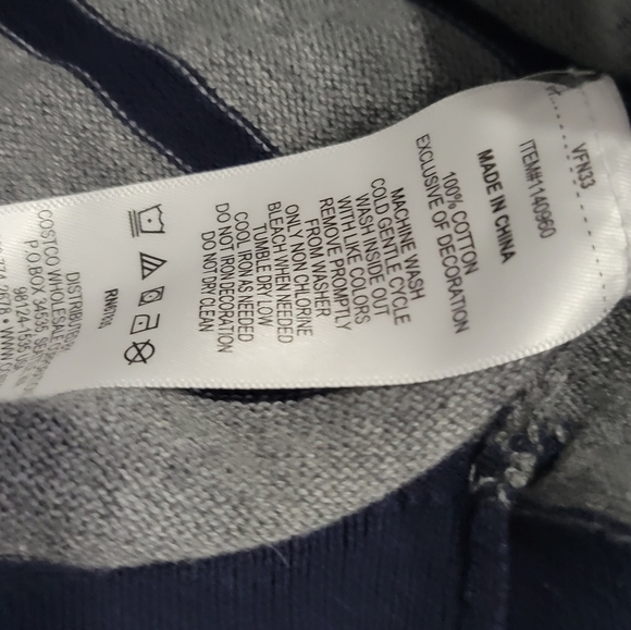 Nautica Women's Gray Navy Blue Striped Long Sleeve Sailing Sweater Size … - Picture 10 of 10